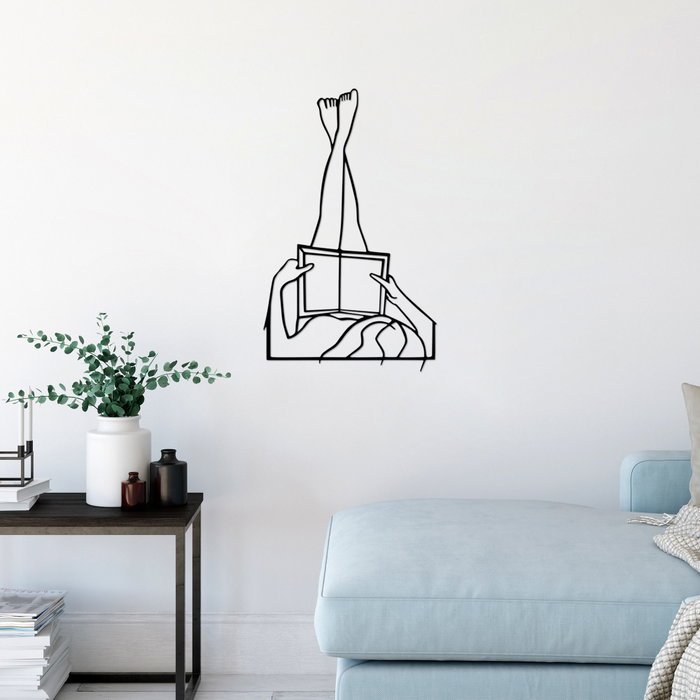 Wallity i Love Reading - 521 Escultura de Pared Metálica Negra Wallity i Love Reading - 521 Escultura de Pared Metálica Negra
